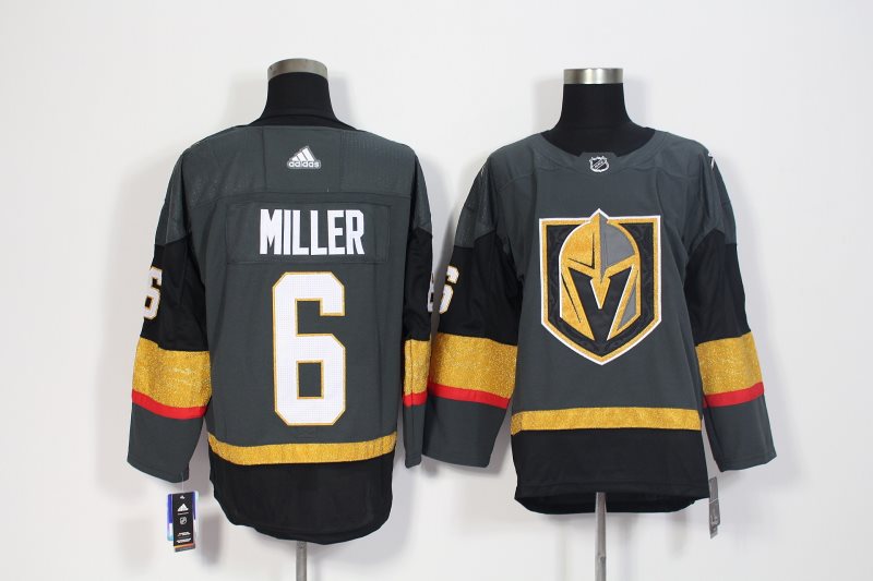 NHL Vegas Golden Knights 6 Colin Miller Gray Adidas Men Jersey