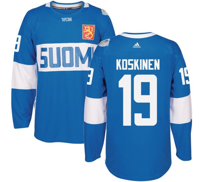 Team Finland 19 Mikko Koskinen 2016 World Cup Of Hockey Light Blue Jersey