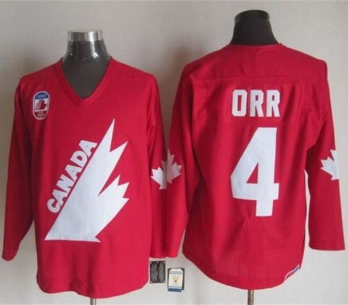 Olympic 1991 CA. 4 Bobby Orr Red CCM Throwback Stitched NHL Jersey