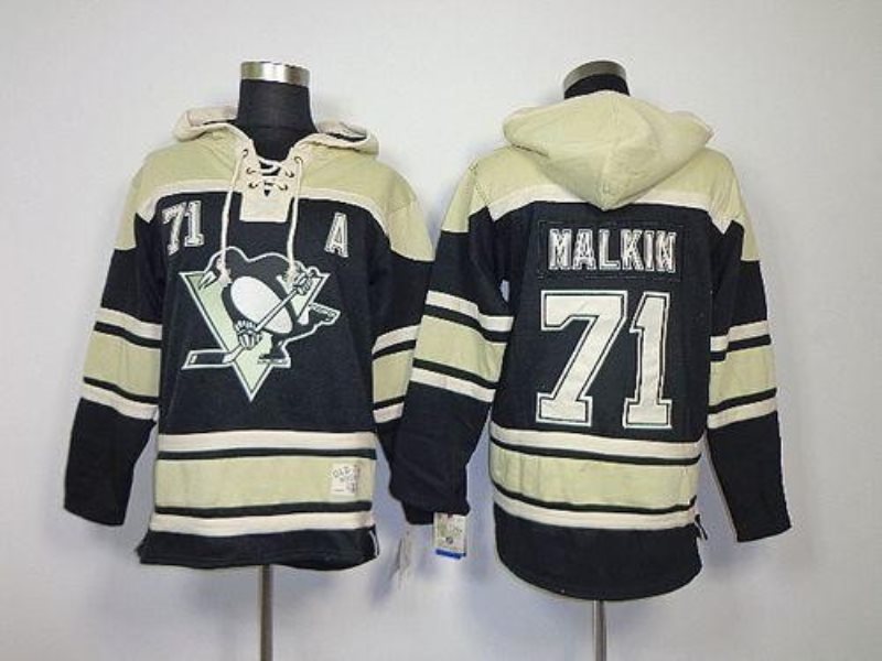 NHL Penguins 71 Evgeni Malkin Black Men Sweatshirt