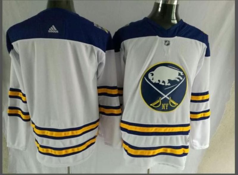 NHL Sabres Blank White 2018 Winter Classic Adidas Men Jersey