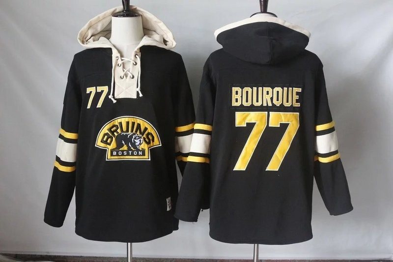 NHL Bruins 77 Ray Bourque Black Men Sweatshirt