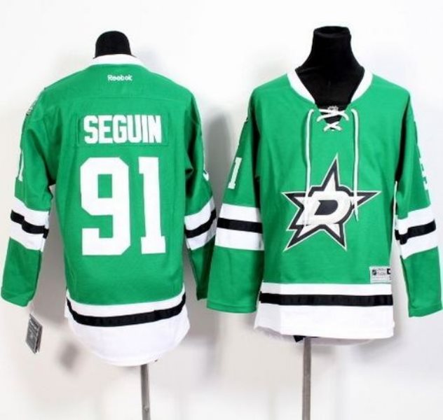 NHL Stars 91 Tyler Seguin Green Youth Jersey