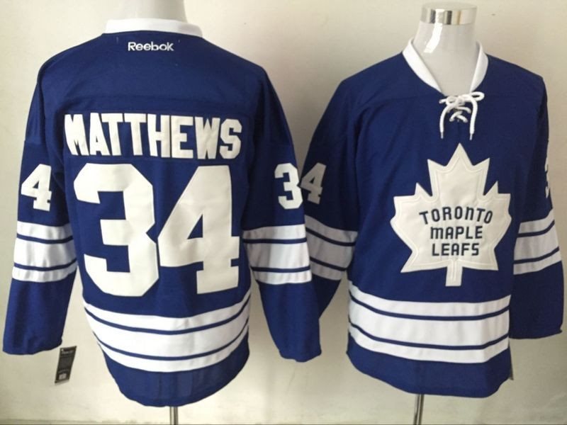 NHL Maple Leafs 34 Auston Matthews 2016 Blue Reebok Men Jersey