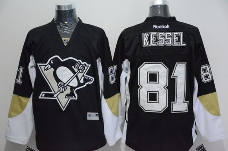 NHL Penguins 81 Phil Kessel Black Home Men Jersey