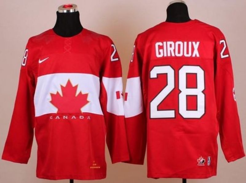 Team Canada 2014 Olympic No.28 Claude Giroux Red Hockey Jersey