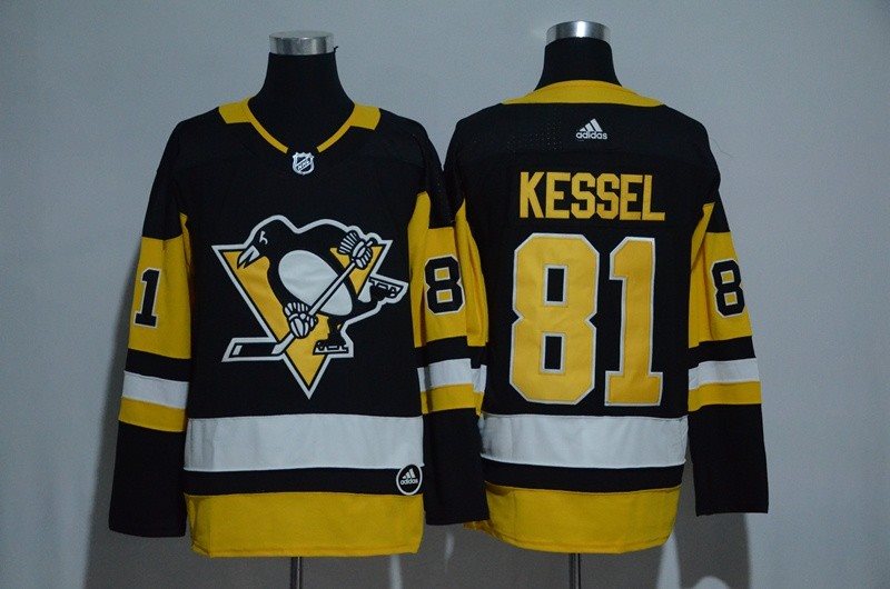NHL Penguins 81 Phil Kessel Black Adidas Men Jersey