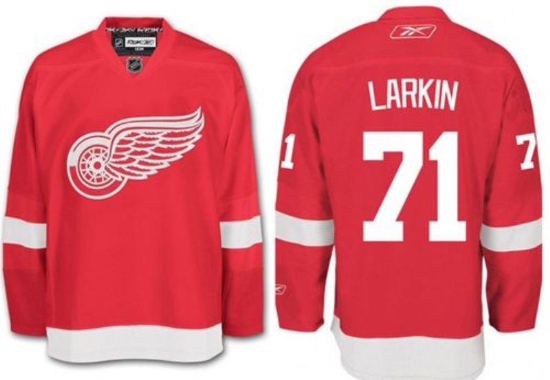 NHL Red Wings 71 Dylan Larkin Red Men Jersey