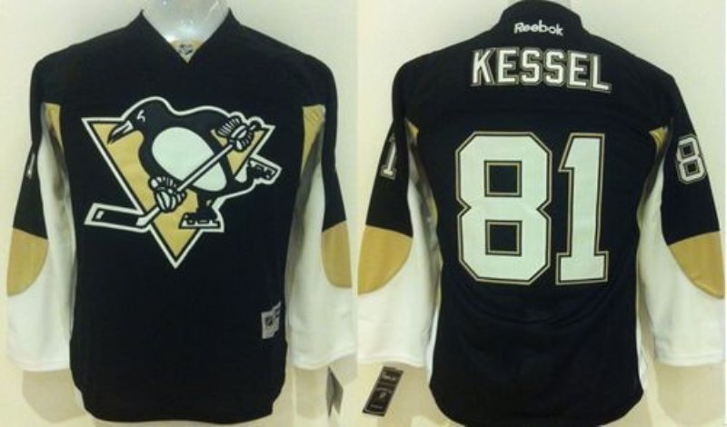 NHL Penguins 81 Phil Kessel Black Youth Jersey