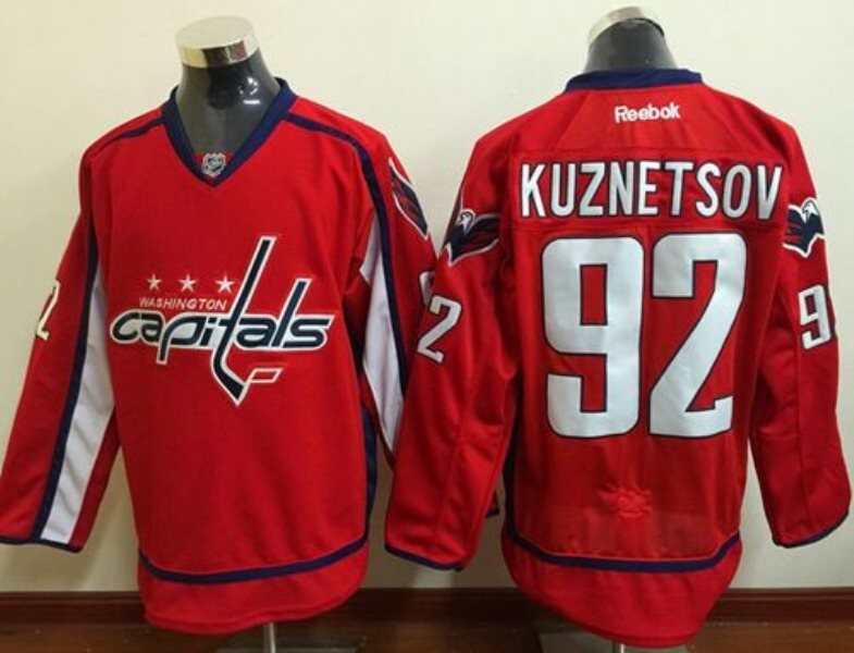NHL Capitals 92 Evgeny Kuznetsov Red Home Men Jersey
