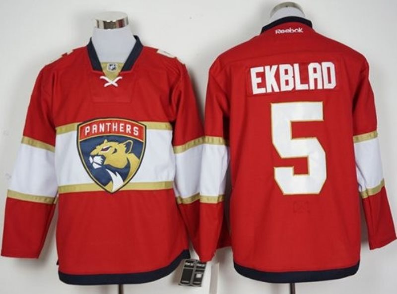 NHL Panthers 5 Aaron Ekblad Red New Men Jersey