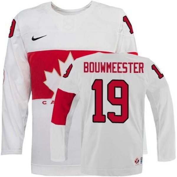 Team Canada 2014 Olympic No.19 Jay Bouwmeester White Hockey Jersey