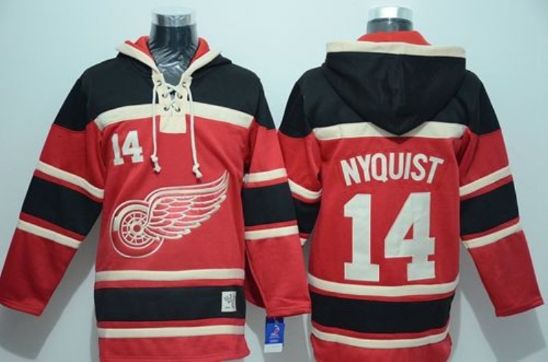 NHL Red Wings 14 Gustav Nyquist Red Men Sweatshirt