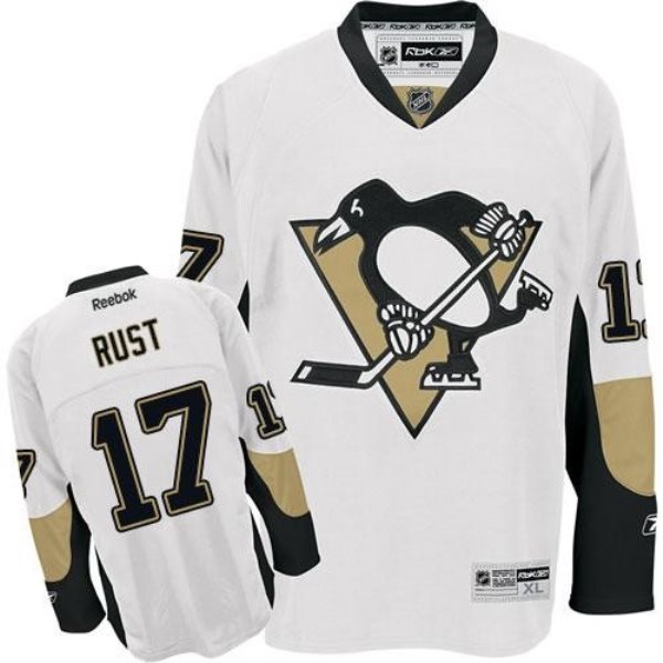 NHL Penguins 17 Bryan Rust White Men Jersey