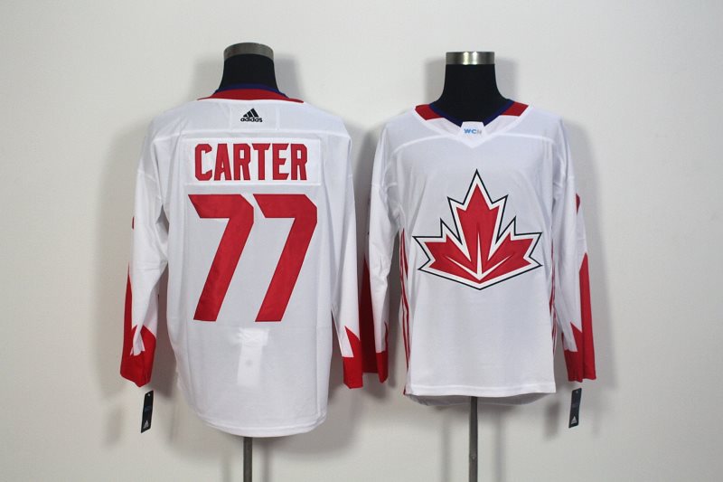 Team CA. #77 Jeff Carter White 2016 World Cup Stitched NHL Jersey