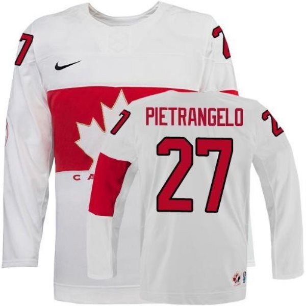 Team Canada 2014 Olympic No.27 Alex Pietrangelo White Hockey Jersey