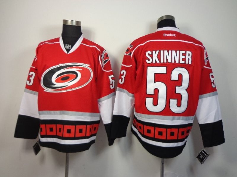 NHL Hurricanes 53 Jeff Skinner Red Men Jersey