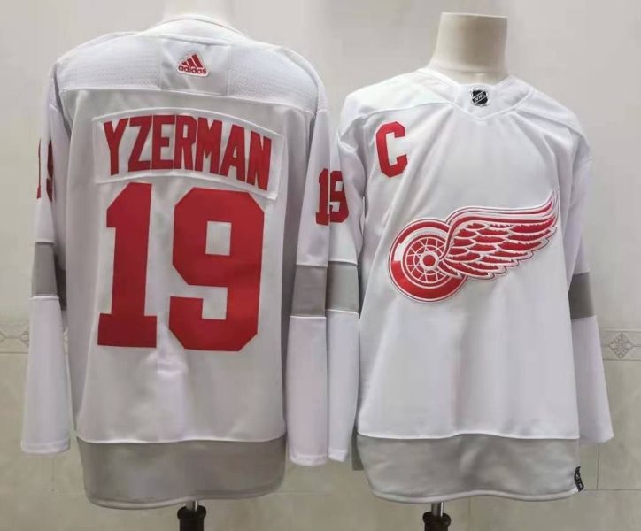 NHL Red Wings 19 Steve Yzerman White 2020 New Adidas Men Jersey