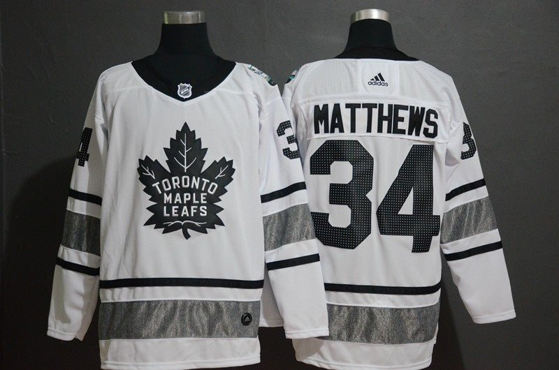 NHL Leafs 34 Auston Matthews White 2019 All-Star Adidas Men Jersey