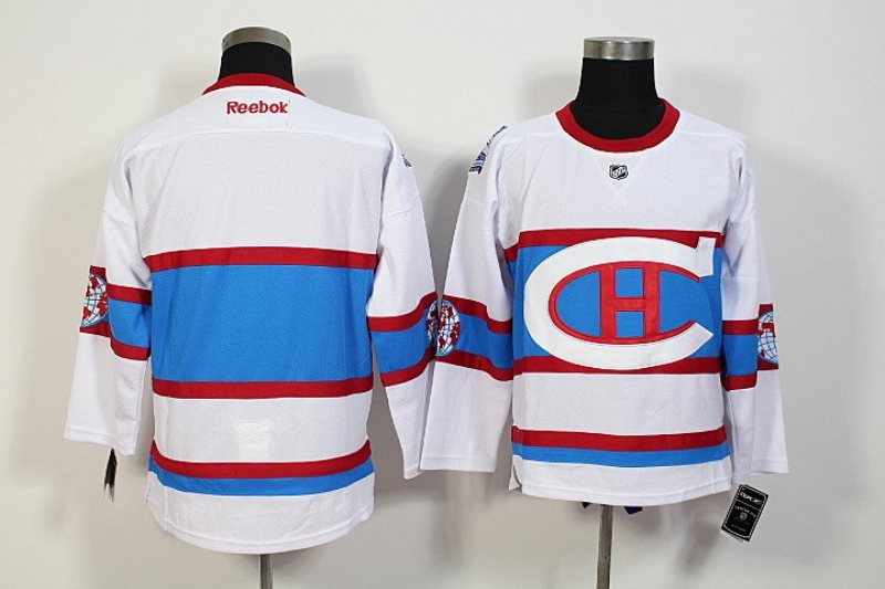 NHL Canadiens Blank White 2016 Winter Classic Men Jersey