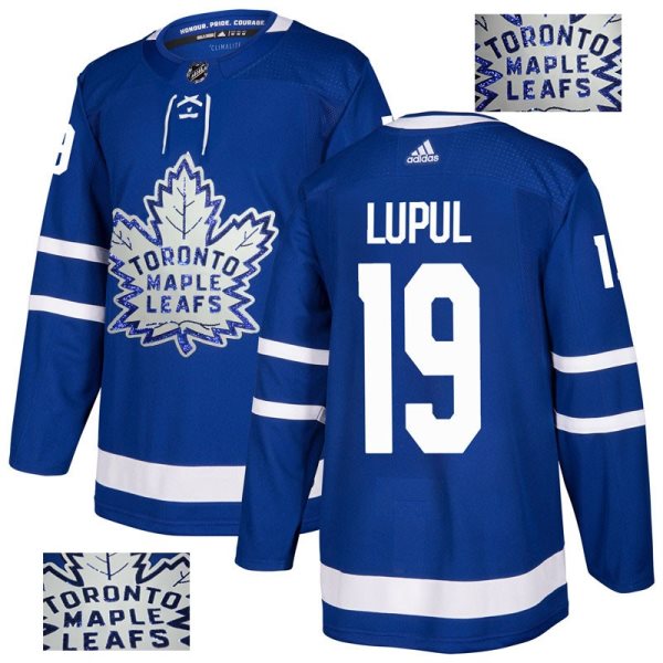 NHL Maple Leafs 19 Joffrey Lupul Blue Glittery Edition Adidas Men Jersey