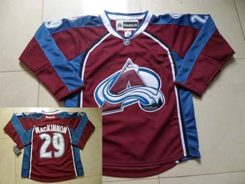 NHL Avalanche 29 Nathan MacKinnon Red Home Men Jersey