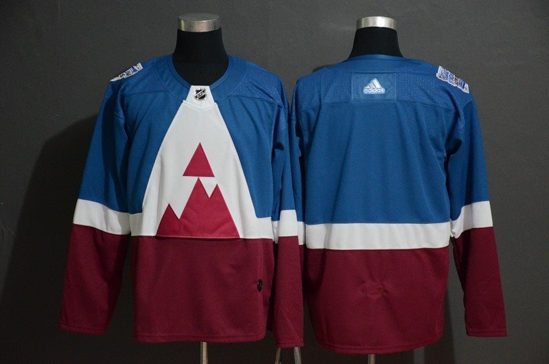 NHL Avalanche Blank Blue Red 2020 Stadium Series Adidas Men Jersey