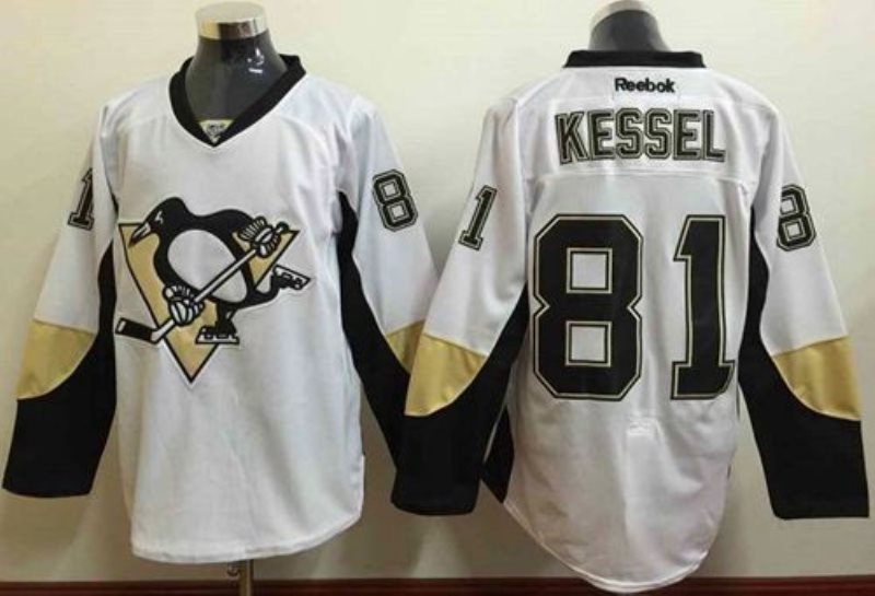 NHL Penguins 81 Phil Kessel White Away Men Jersey