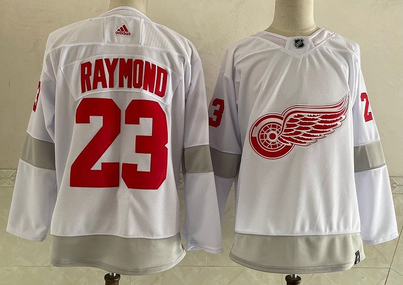 NHL Red Wings 23 Raymond White Adidas Men Jersey
