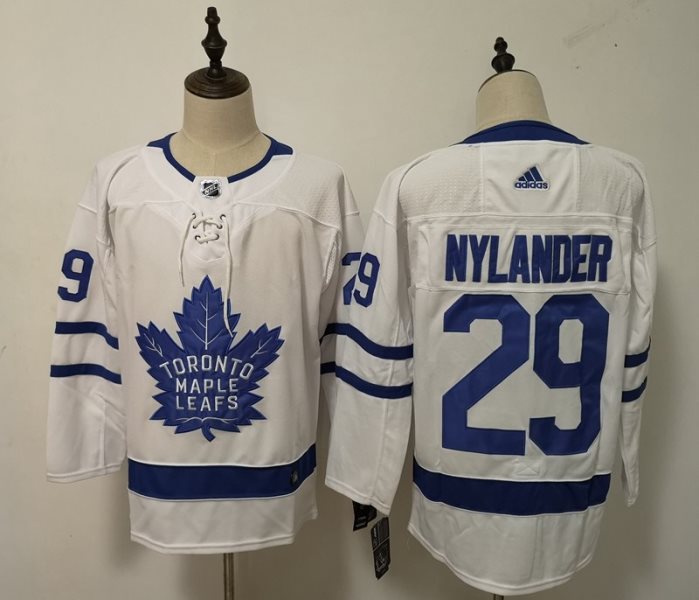 NHL Maple Leafs 29 William Nylander White Adidas Women Jersey