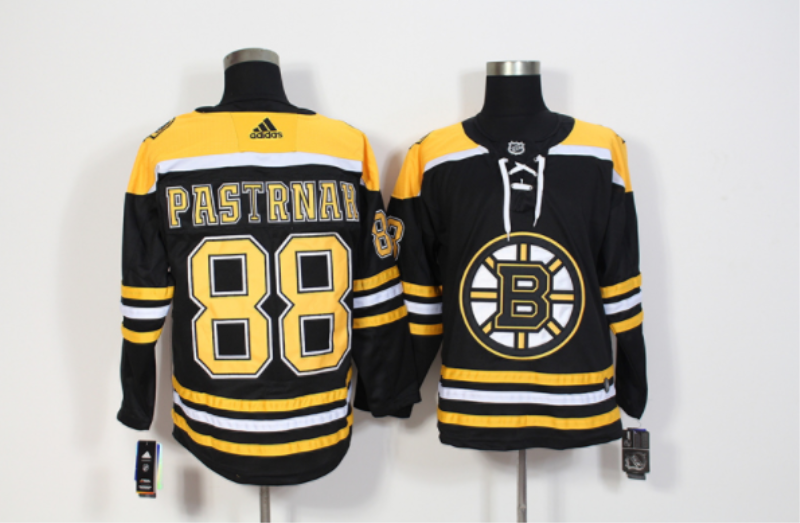 NHL Bruins 88 David Pastrnak Black Home Adidas Men Jersey