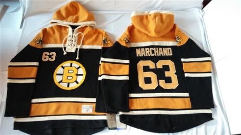NHL Bruins 63 Brad Marchand Black Men Sweatshirt