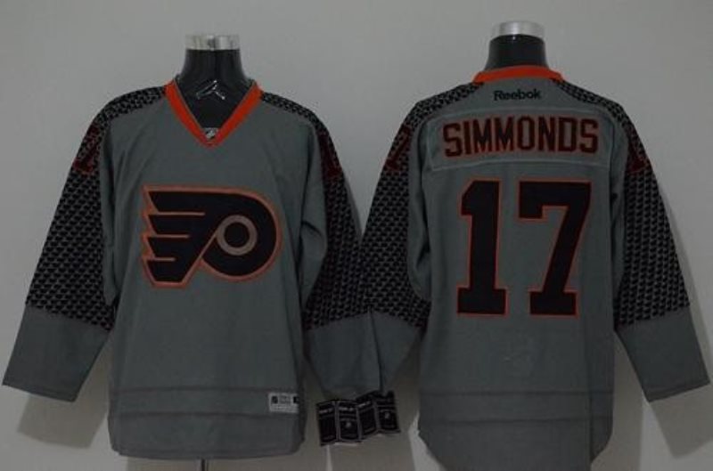 NHL Flyers 17 Wayne Simmonds Charcoal Cross Check Fashion Men Jersey