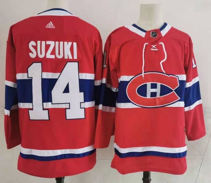 NHL Canadiens 14 Tomas Plekanec Red Adidas Men Jersey
