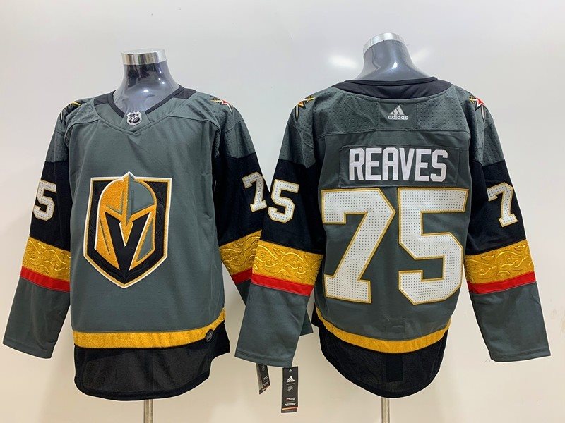 NHL Knights 75 Ryan Reaves Gray Home Adidas Men Jersey