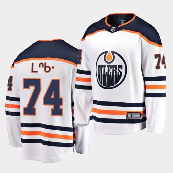 Edmonton Oilers 74 Ethan Bear Cree syllabics White Honors Indigenous Heritage Jersey