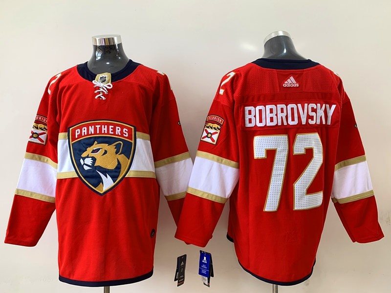 NHL Panthers 72 Sergei Bobrovsky Red Adidas Men Jersey