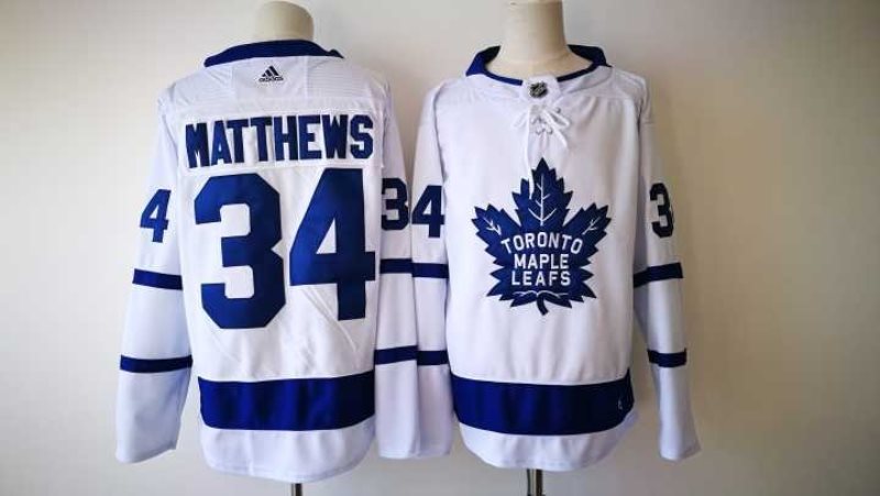 NHL Maple Leafs 34 Auston Matthews White Adidas Men Jersey