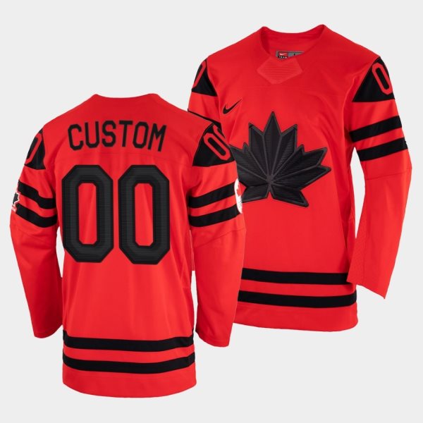 Canada Customized 2022 Red Beijing Winter Olympic Men Jersey