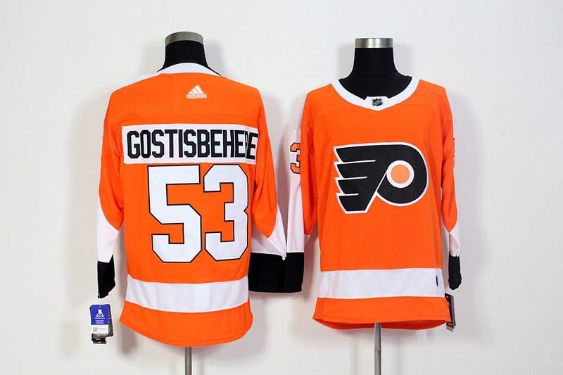 NHL Flyers 53 Shayne Gostisbehere Orange Adidas Men Jersey