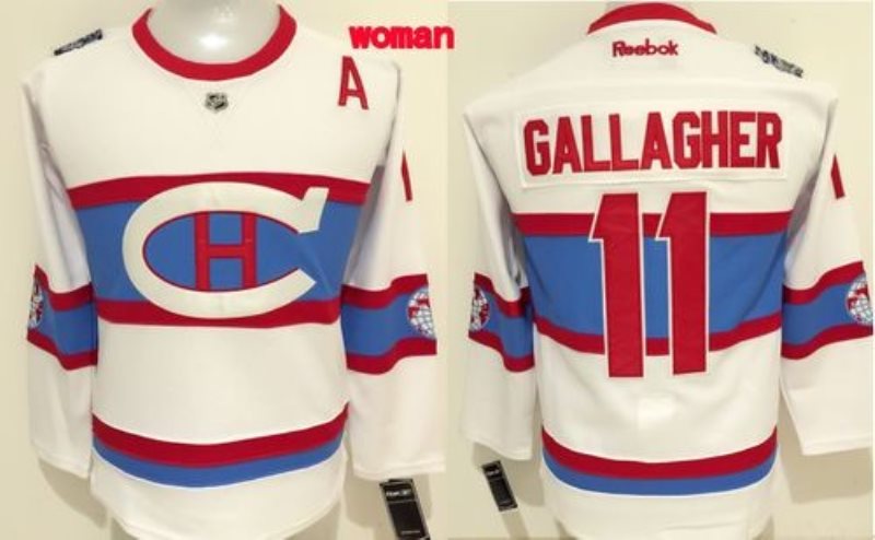 NHL Canadiens 11 Brendan Gallagher White 2016 Winter Classic Women Jersey