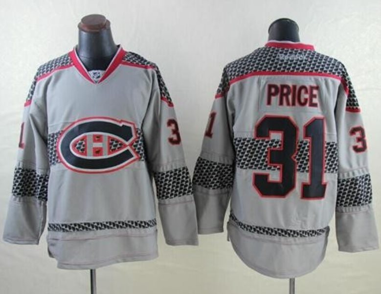 NHL Canadiens 31 Carey Price Charcoal Cross Check Fashion Men Jersey