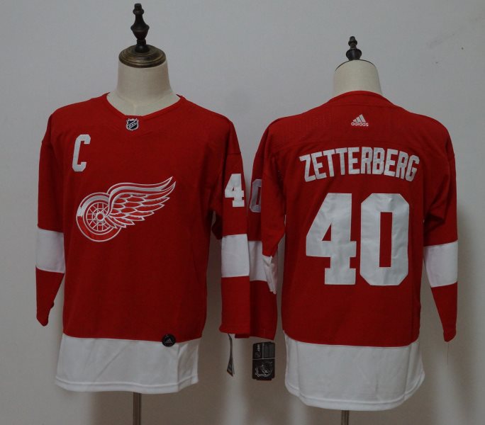 NHL Red Wings 40 Henrik Zetterberg Red Adidas Women Jersey