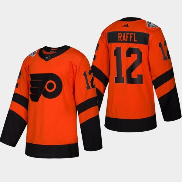 NHL Flyers 12 Michael Raffl 2019 Stadium Series Orange Adidas Men Jersey