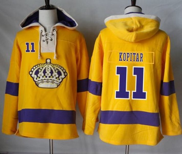 NHL Kings 11 Anze Kopitar Gold Men Sweatshirt