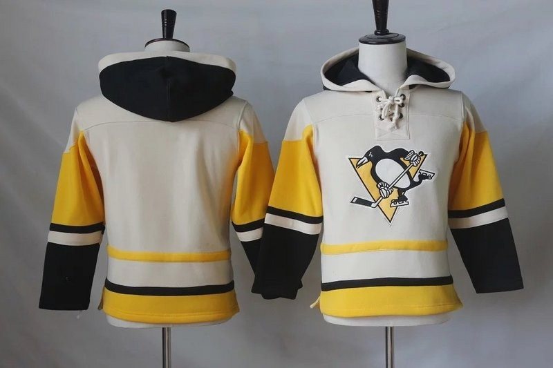 NHL Penguins Blank Cream Yellow Men Sweatshirt