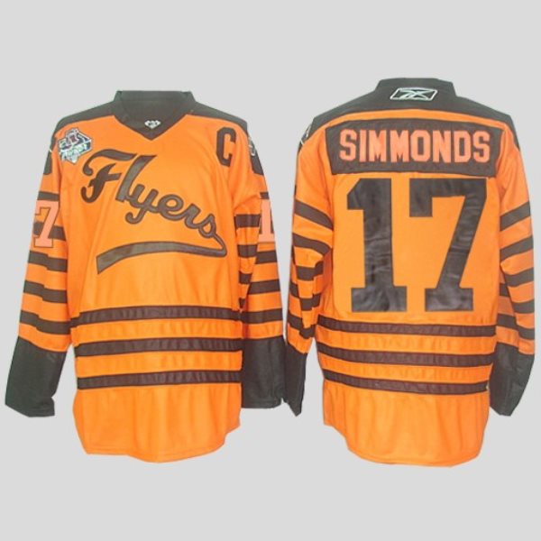 NHL Flyers 17 Wayne Simmonds Orange 2012 Winter Classic Men Jersey