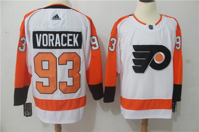 NHL Flyers 93 Jakub Voracek White Adidas Men Jersey