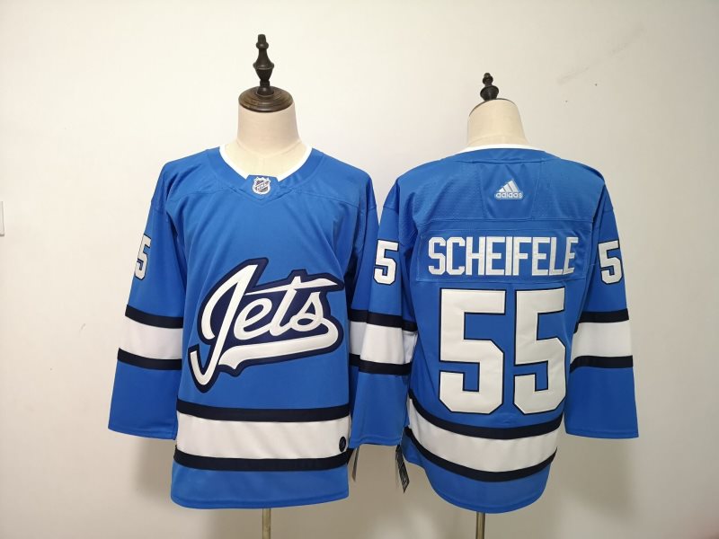NHL Jets 55 Mark Scheifele Blue New Alternate Adidas Men Jersey