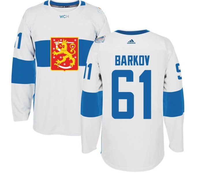 Team Finland 61 Aleksander Barkov 2016 World Cup Of Hockey White Jersey